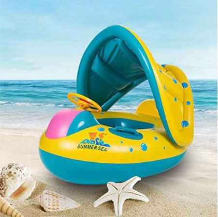 Baby Kids Float Seat Boat Inflatable with sun shade