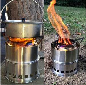 Portable Outdoor Alcohol/Wood Camping Stove