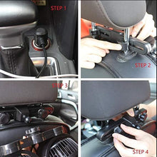 Load image into Gallery viewer, 12V Dual Head Vehicle Car Headrest Rear Seat Cooling Fan 360°Rotatable Two Speed