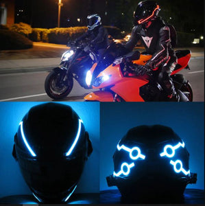 Motorcycle Helmet TRON LED Safety Light